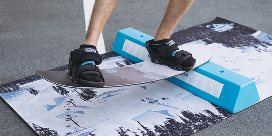 Snowboard Addiction Jib Board, Training Bindings, Training Mat and Balance Bar